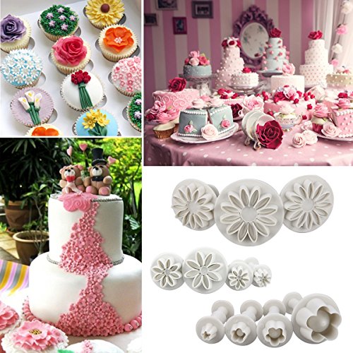 Fondant Tools Cadrim 109pcs Fondant Cutter Cake Decorating Kit Cake Baking Tools Sugarcraft Icing Decoration Kit Flower Modelling Fondant Tools