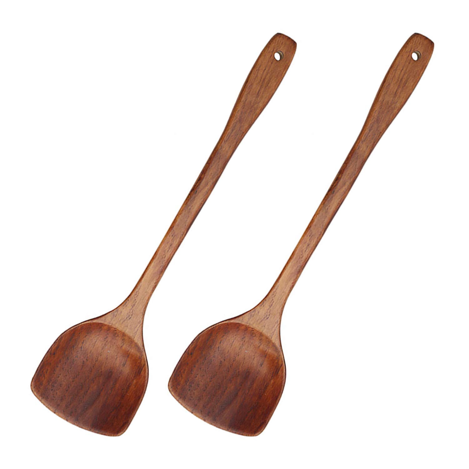 Wooden Wok Spatula, Long Handle 39cm 2Pcs