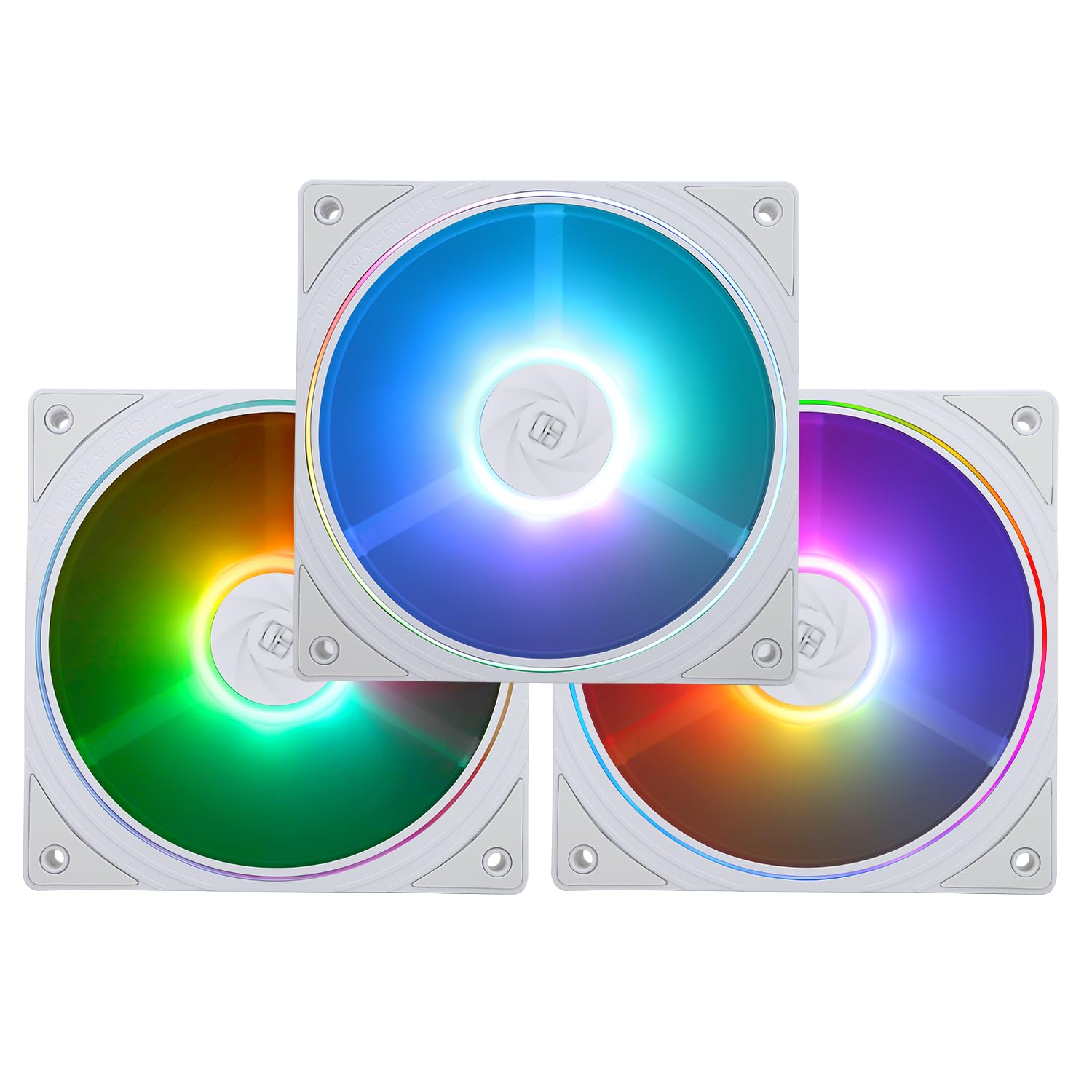 Thermalright TL-S12W-S X3 CPU Fan, 120mm Case Cooler Fan ARGB, PWM Connector Silent Computer Cooling with S-FDB Bearing,Low Noise 23.2dba, up to 1500RPM PC Cooling (Pack of 3)