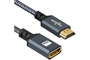 Twozoh HDMI Extension Cable 1FT, HDMI Male to Female Cord, HDMI 2.0 Cable Adapter Support 4K@60Hz 3D HDR