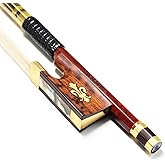 Carbon Fiber Core Hybrid Peranmbuco Skin Violin Bow 4/4 Size VINGOBOW 127V Master Level Fleur-de-lys Snakewood Frog 4 4 Full 