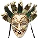 ZjpMask Green Full Face Venetian Jester Mask Masquerade Mardi Gras Wall Decorative Art Collection