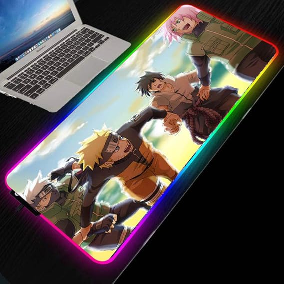 Mouse Pads Anime Naruto 14 Modes Oversized Glowing LED