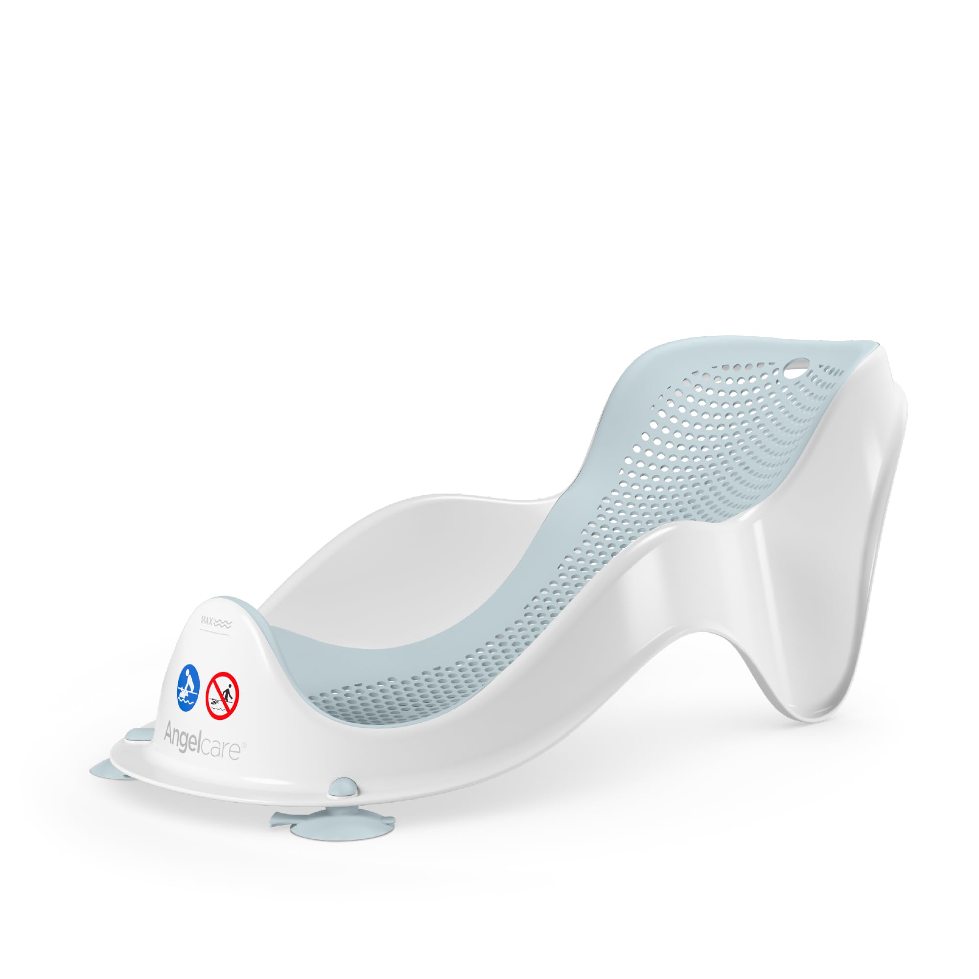 Angelcare Soft Touch Mini Bath Support- Aqua - Newborn Bath Seat, Infant Bathing, Non-Slip, Easy Clean