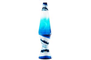 Spencer Gifts Blue and White Lava Lamp - 17 Inch | Globe, Base and Cap, and Bulb Included | Capacity: 32 oz.