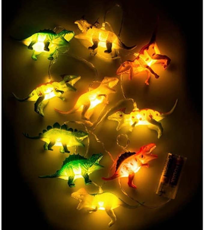 String Light, 10LEDs Warm White Dinosaur LED String Lights for Kids