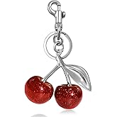 SDICSN Cherry Keychain Cherry Bag Charm Cherrys Car Accessories Keyrings Key Chains Women Cute For Handbags