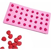 Fewo 32-Cavity 3D Raspberry Silicone Mold for Fondant Chocolate Candy Gum Paste Polymer Clay Resin Kitchen Baking Sugar Craft Cake Cupcake Decorating Tools