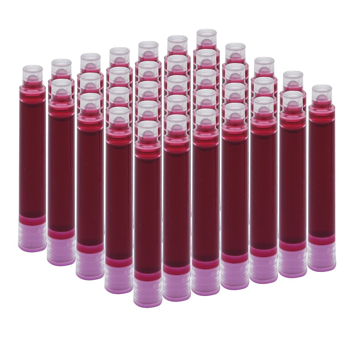 SIPLIV 35 PCS Ink Cartridges, 3.4 mm Bore Diameter Fountain Pen Calligraphy Pen Refill Ink Cartridges - Pink