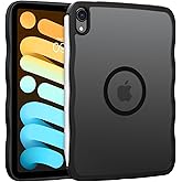 BENTOBEN Case for iPad mini 7 2024 A17 Pro/iPad mini 6 2021, Cute Wavy Magnetic iPad mini 7th/6th Gen Case, Translucent Matte Shockproof Protective Tablet Cover for iPad mini 7/mini 6 8.3'', Black