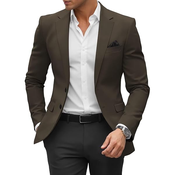 Chaqueta De Traje Informal Para Hombre - Corte Moderno, Un Botón, Bolsillos - Ideal Para Oficina Y Eventos