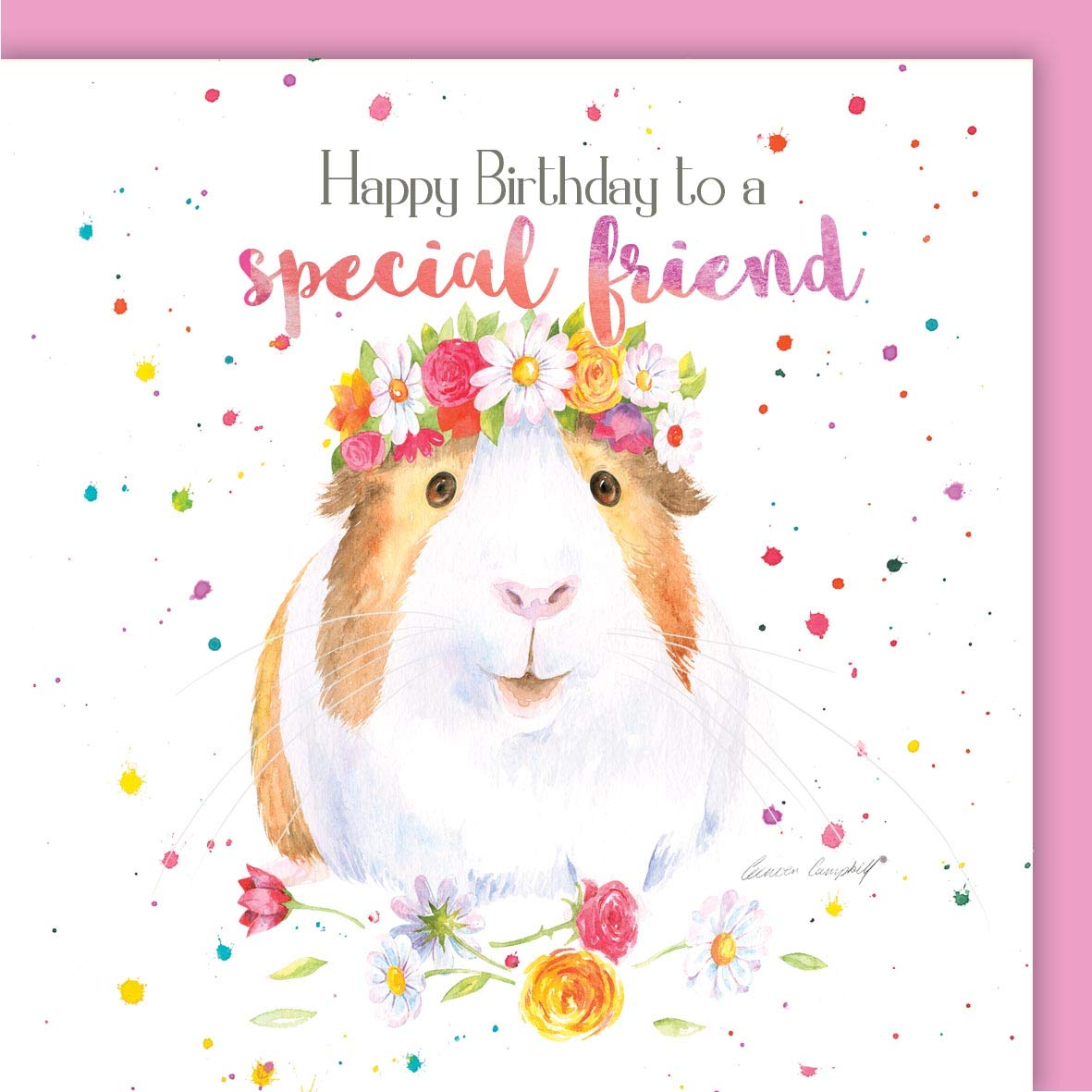 guinea pig special friend Birthday card