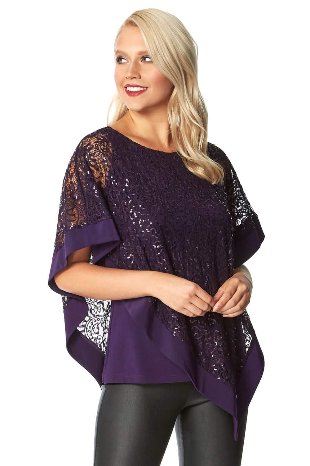 Women Sequin Embellished Overlay Top - Ladies Glitter Sparkly Formal Party Dance Dinners Ball Prom Wedding Guest Special Occasion Evening Wear Tops