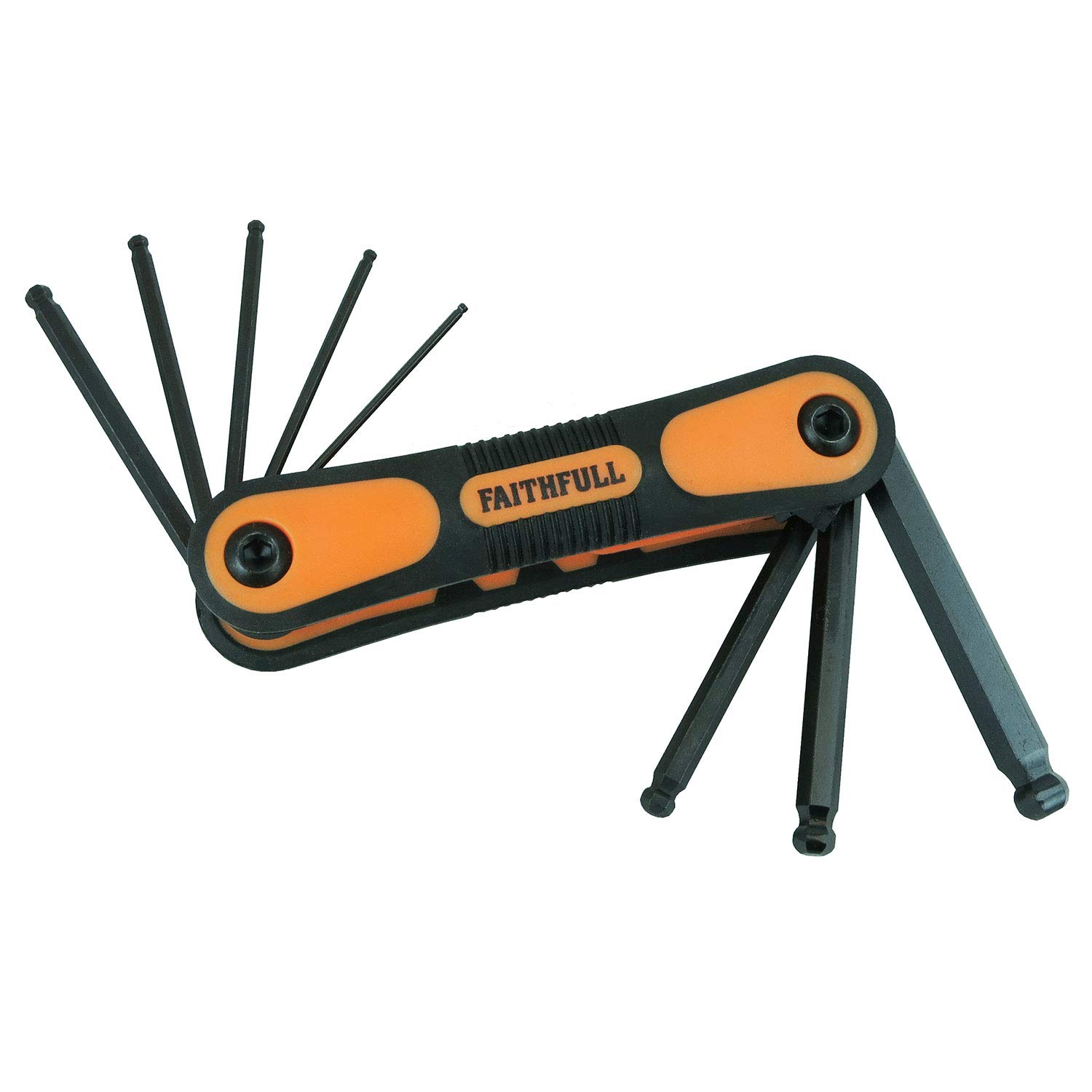Faithfull HKSF8MB Folding Hexagon Key Set - Ball End Metric (8 Pieces)