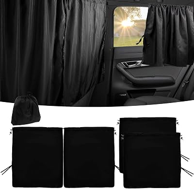 Jetcloud Car Divider Curtain Privacy Set 2pcs + Partition Sun Shade Universal