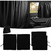 Car Privacy Curtains, Universal Car Window Shades Light Blocking Sunshades, Auto Blackout Curtains Baby Shades Wide Sedan SUV