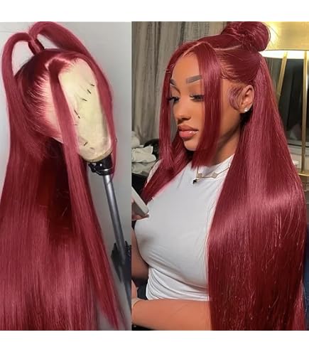 HP•GUILIANA 24” WATERWAVE COPPER RED LACEFRONT Wig Amazon.com : EVLYNN Ginger HD Lace Front Loose Wave Wig  main image 3