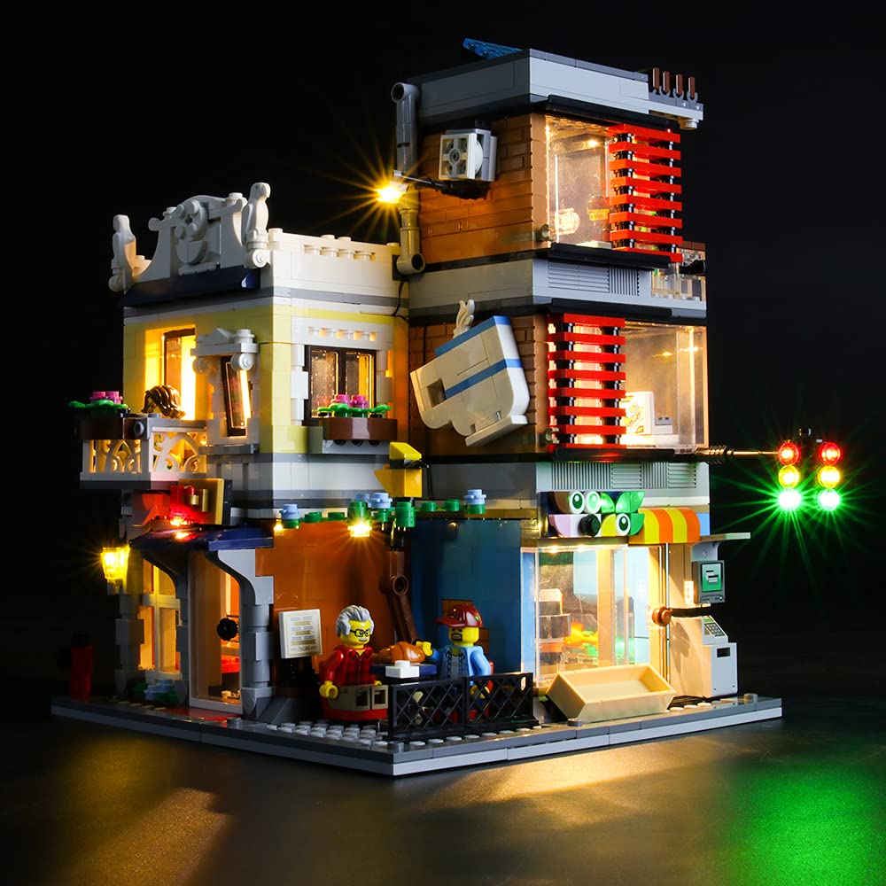 GEAMENT LED Light Kit for Townhouse Pet Shop & Café - Compatible with LEGO Creator 3 in 1 31097 Model (Building Set Not Included)