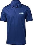 Ford Oval Pocket Print Textured Polo, Royal 4XL