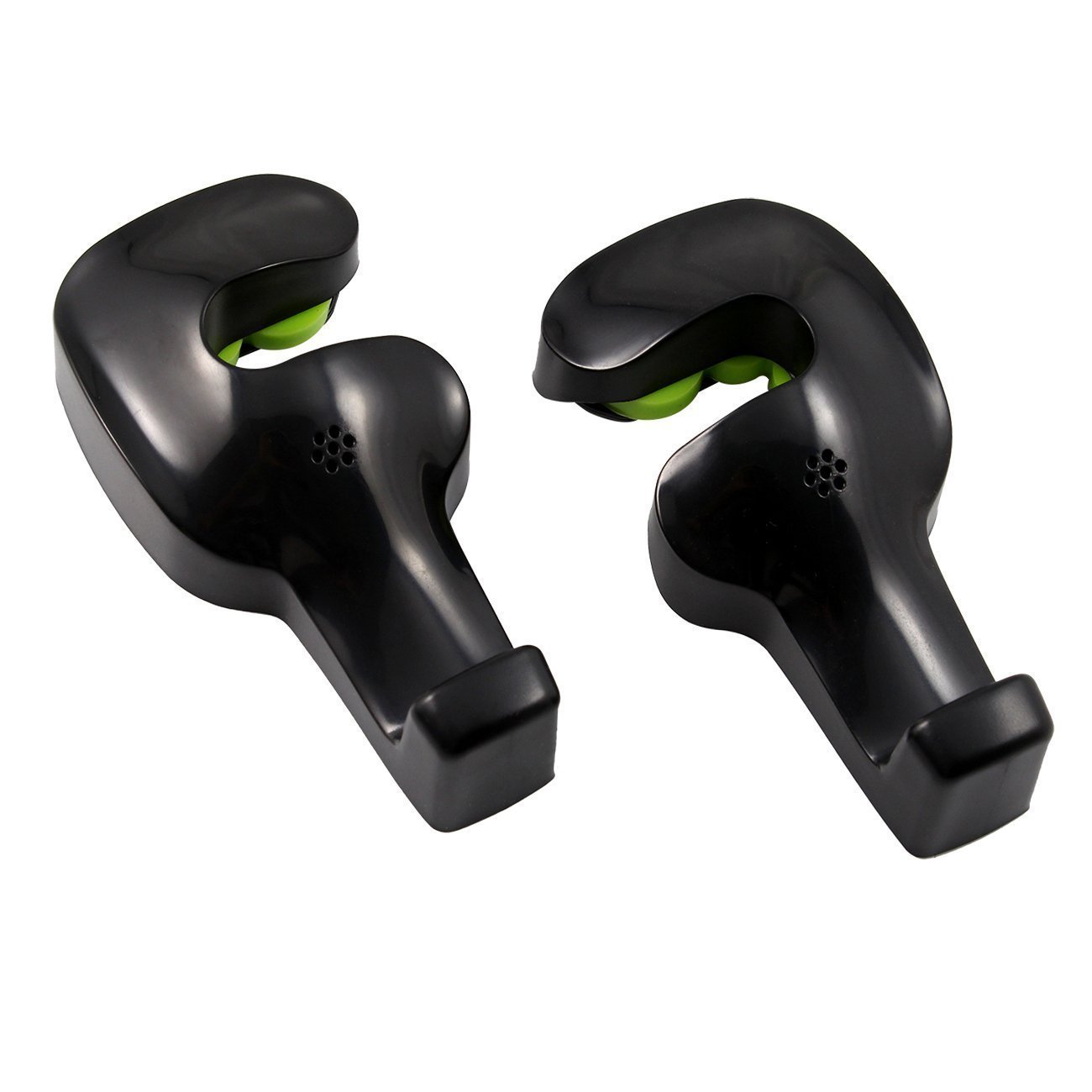 KDL Universal Car Back Seat Headrest Hanger Holder Hook for Bag Purse Cloth Grocery 2PC Black