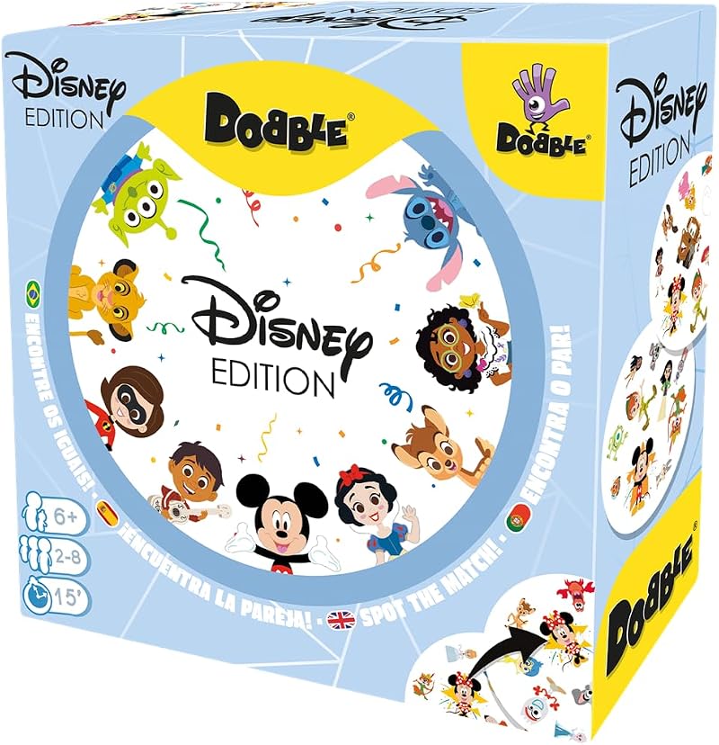 Asmodee Disney Dobble Family Card Game 2-8 Players 6+ 15 Min