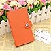 BTSKY Book Style Credit Card Holder Business Name Card Book ID Card Organizer--For 300 Business Cards (Orange)