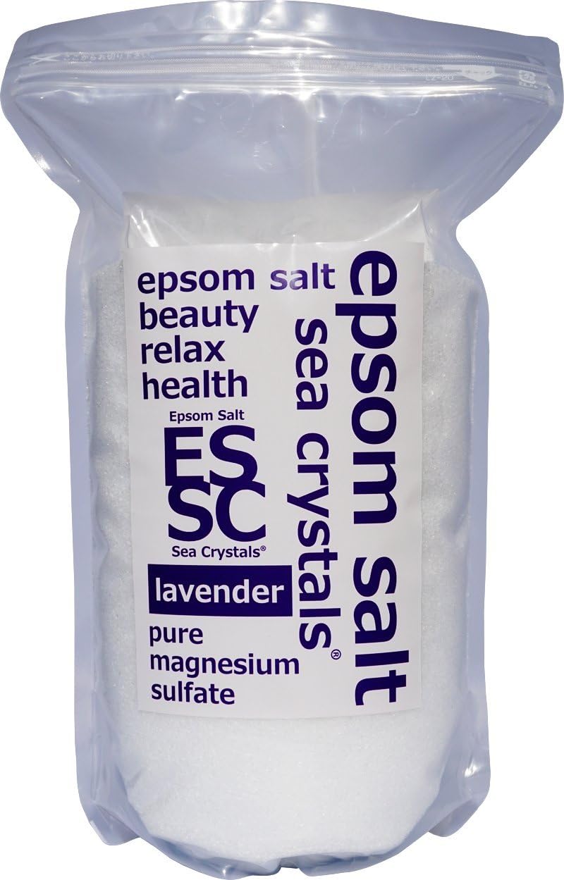 【Amazon.co.jp 限定】 エプソムソルト ラベンダーの香り 2.2kg (浴用化粧品) Seacrystals 計量スプーン付
