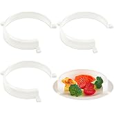 Landical 3 Pcs Adaptive Plate Guards for Eating, Spill Proof, Translucent | Easy Scooping Food Guard Fits Most 9"-12" Plates, Adaptive Eating Aid for Elderly, Disabled Users &amp; Limited Hand Mobility