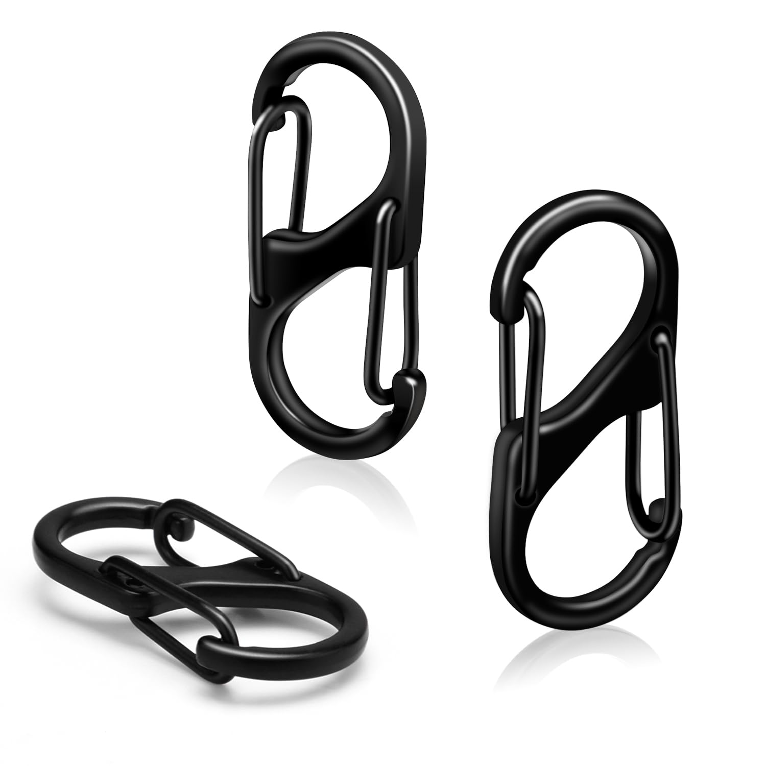 CooBigo 20 Pack Extra Small Carabiner Clip Mini S Carabiner Clips 1 1/4