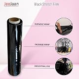 JeeJaan Black Pallet Wrap 400mm x 250m 20µm 2 Rolls Strong Stretch Film view 2