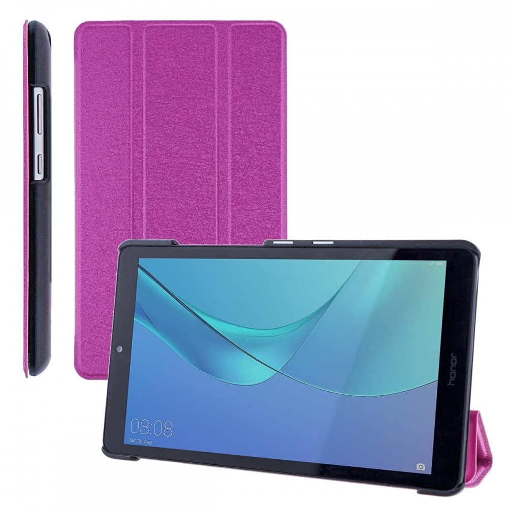 COOVY® Handywelt-Niefern Ultra Slim Protective Case with Stand Function for Huawei Mediapad T3 7 Inch Hot Pink
