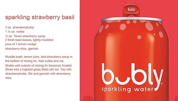 BUBLY SPARKLING WATER, THE SUPER MARIO GALAXY MOVIE STRAWBERRY, ZERO SUGAR & ZERO CALORIES, 12 FL OZ CANS (PACK OF 8), PACKAGING MAY VARY