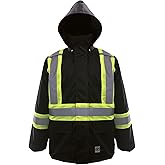Viking Open Road 150 Denier Trilobal Rip-Stop Hi-Vis Safety Rain Jacket with 2" Vi-brance Reflective Tape Over 4"