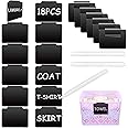 Superishdar18 PCS Basket Labels Clip On for Storage Bins Removable chalkboard Label Holders kitchen Pantry Storage Labels wit