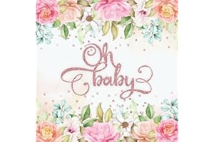 Oh Baby! Rose Gold Baby Shower Guest Book: Gender Neutral Welcome Baby Boy or Girl Sign in Guestbook with Advice for Parents Gift Tracker Log Keepsake Pages