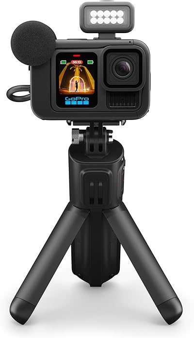 GoPro HERO13 Black Creator Edition – enthält HERO13 Black, Volta (Batteriegriff, Stativ, Fernbedienung), Media Mod, Light Mod, Enduro-Akku, magnetische Verriegelungshalterung und Tragetasche