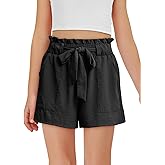 Haloumoning Girls High Waisted Shorts Kids Ruffle Summer Dress Shorts with Pockets 5-14 Years