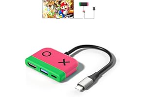 KSTKRY Switch Dock for Nintendo Switch,Portable Dock with HDMI TV USB 3.0 Port and USB C Charging,Compatible with Nintendo Switch Steam Deck MacBook Pro/Air Samsung and More