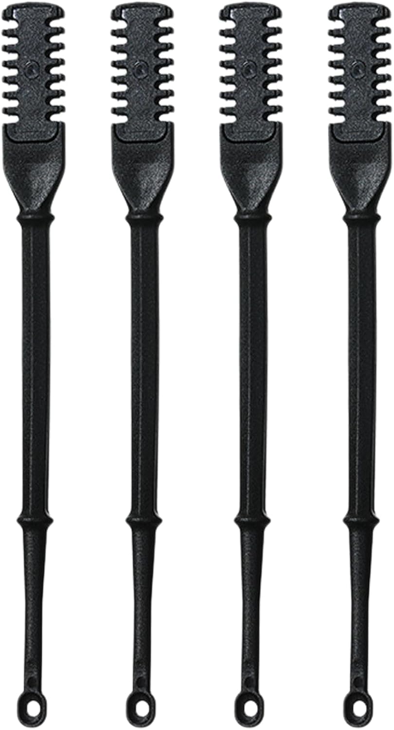 4Pcs Black Multifunction Manual Nose Hair Trimmer 360 Degree Rotating Nasal Hair Cutter Nose Hair Plucker Ear Pickers Gifts Facial Trimmers Trimmers, Clippers and Body Groomers