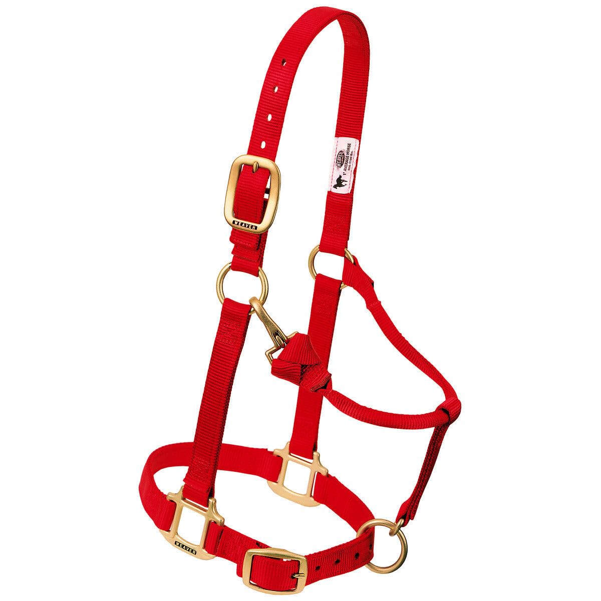 Weaver Leather Original Adjustable Nylon Horse Halter, Weanling/Pony, Red — image 1