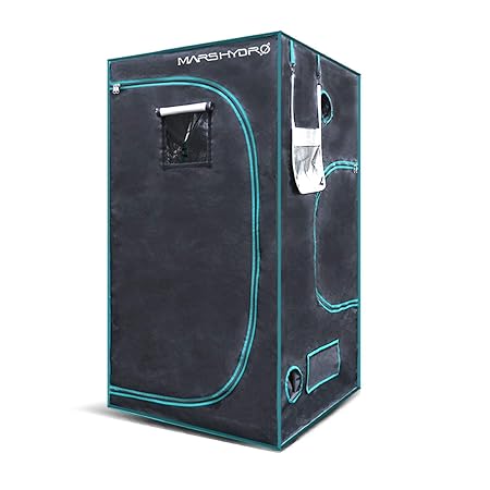 MarsHydro Growbox Growzelt Set 100 x 100 x 180 CM Reflective luftig Wasserdicht für groß Zimmerpflanzen