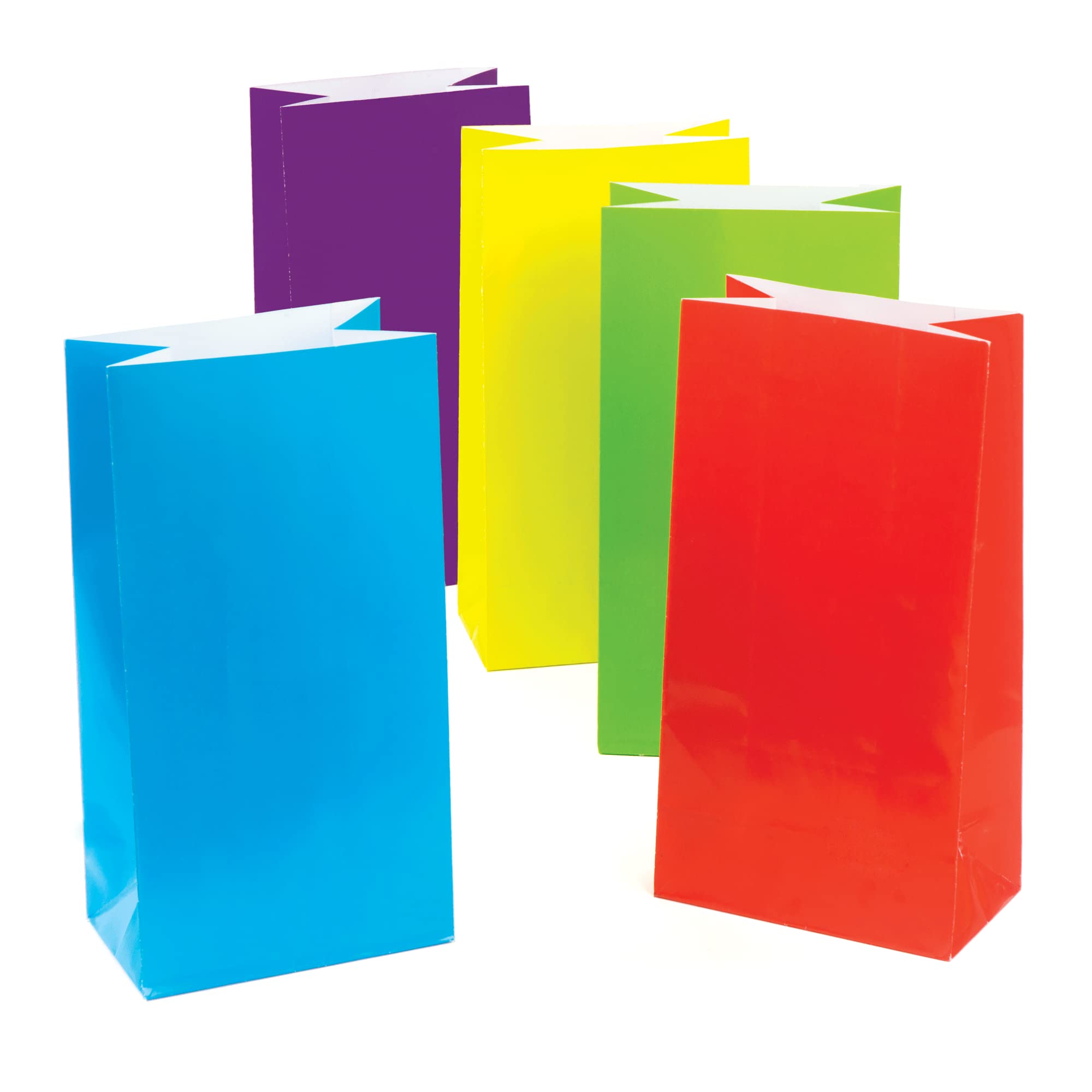 Baker Ross Coloured Party Gift Bags for Children to Decorate, Embellish and Fill In (Pack of 10) , Assorted , AF384