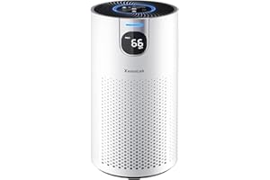 XENONLAB Air Purifiers for Home Large Room Covers up to 1800Ft², VisionAir 20dB Sleep Mode for Bedroom, with Real-Time AQI & PM2.5 Display, HAP606, White