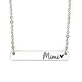 Mimi Bar Necklace Gift Christmas Birthday Silver