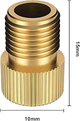 Gunwon 2Pcs Bike Valve Adaptor Brass Presta to Schrader Gold view 2