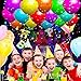 Kadron LED Light Up Balloons Blinking Party Balloons– Fill able with Helium, Air-for Birthday,Wedding,and all Parties--27pcs+20m Ribbons Free