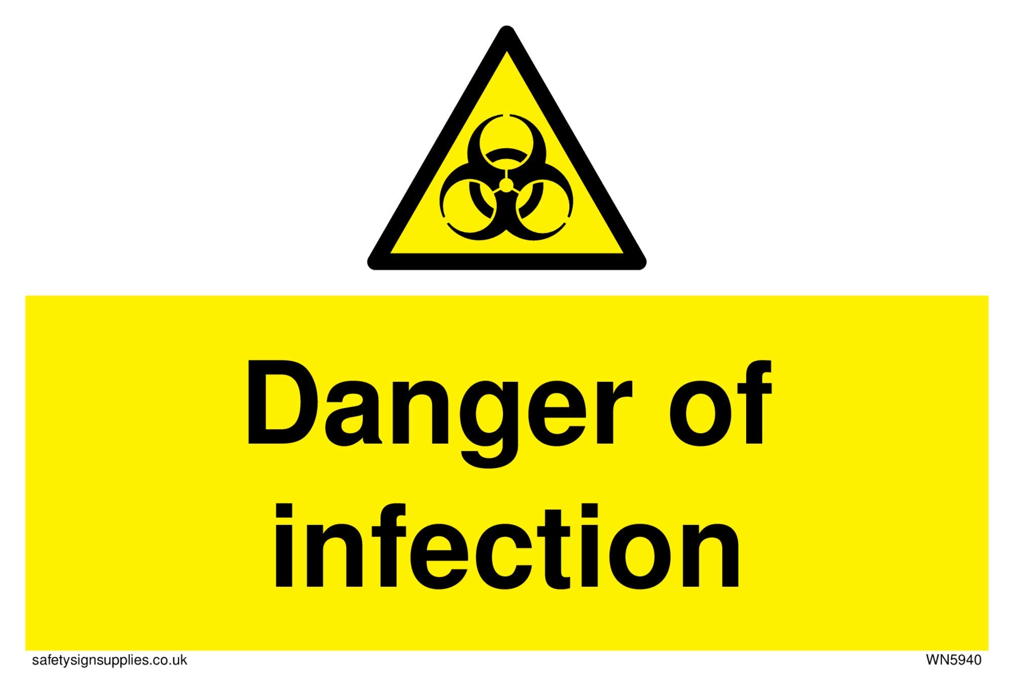 Viking Signs Danger of infection sign - Vinyl/Sticker