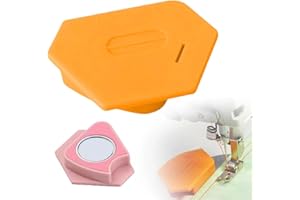 KOUJUT Magnetic Seam Guide for Sewing Machines, Multi-Function Polygonal Seam Guide, Universal Seam Guide with Scale, Magnetic Seam Guide for Sewing Machines, Sewing Supplies and Accessories (Orange)