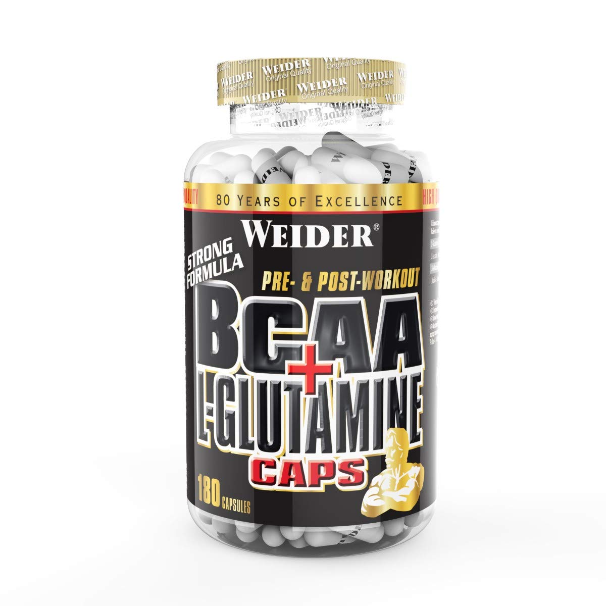 Weider Integratore Alimentare BCAA con LGlutamina, LLeucina, L