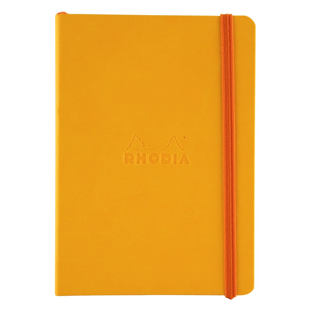 RHODIA 117366C - Jonquille Soft Notebook - A6 - Dotted Dot - 144 pages - Clairefontaine Ivory Paper 90 g/m - Bookmark, Elastic Closure - Faux Leather Cover - Rhodiarama Collection โ image 1